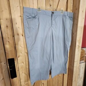 Intro by Jonathan Ross Womens 22W Blue Easy Waist Stretch Capri Pants 71984TW